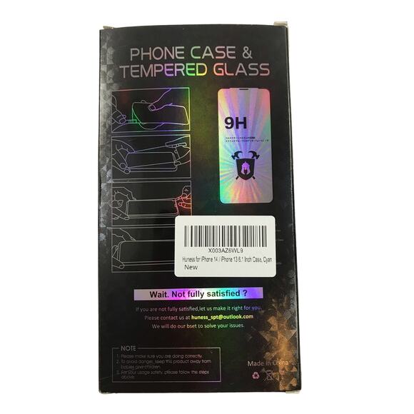 For iPhone 13 & 14 4 in 1 Case And 3 Tempered Glass Protector Open Box - Picture 2 of 3